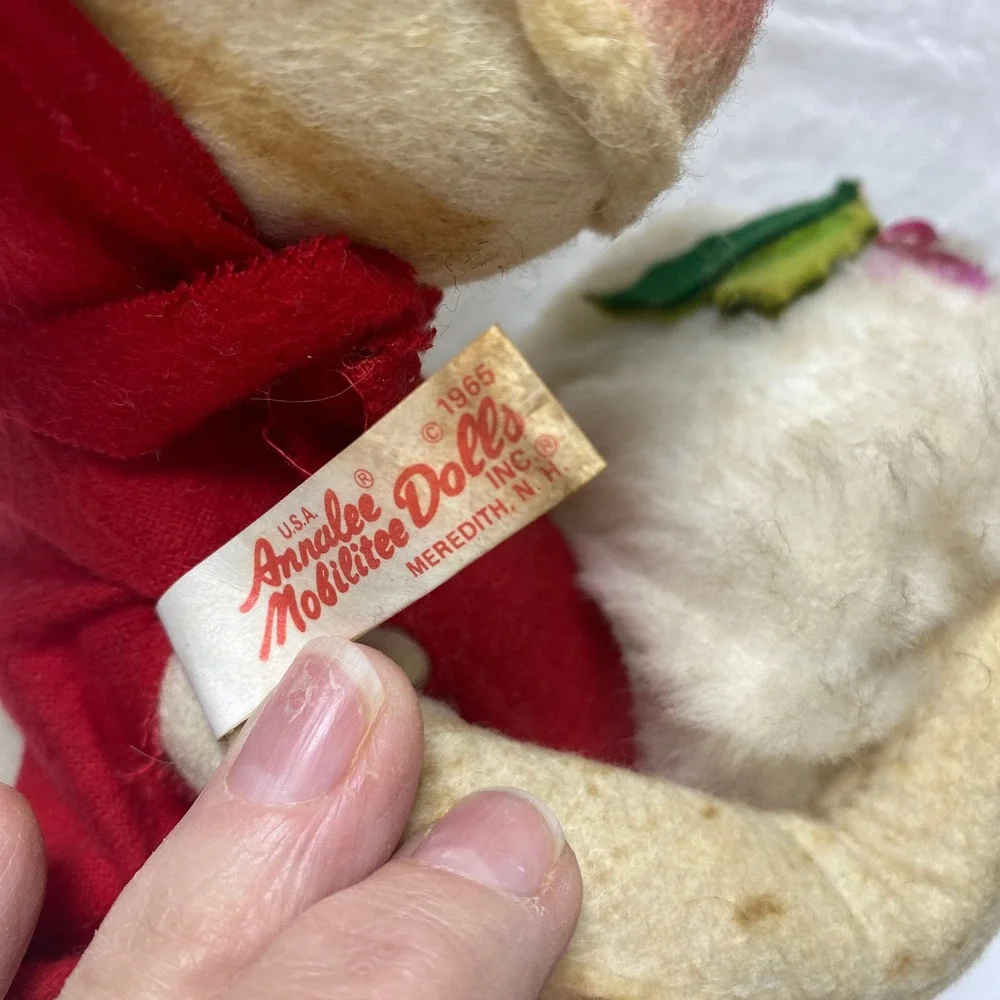 Annalee Handmade Felted Wool Bunny Rabbit Folk Art Christmas *Read AS IS‎